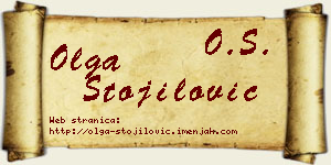 Olga Stojilović vizit kartica